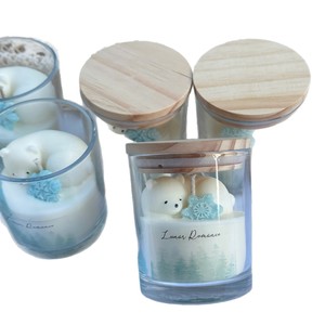 Candela Profumata Orso Polare con Fiocchi di Neve - Regalo Invernale Unico e Accogliente, Decorazione Romantica per la Casa per <span class=keywords><strong>Compleanni</strong></span> e Natale, Candela d'Atmosfera - Product Image 5