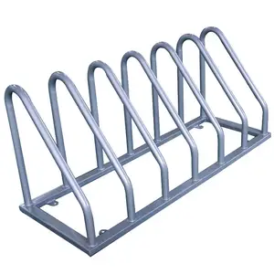 outdoor commercial galvanized steel bicycle parking rack outside stationary cycle stand street square bike storage stand