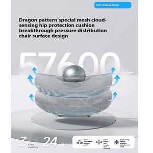 Chaise de bureau chaise de bureau ergonomique de luxe mécanisme de repose-pieds soulever des chaises de bureau pivotantes modernes en maille complète - Product Image 6