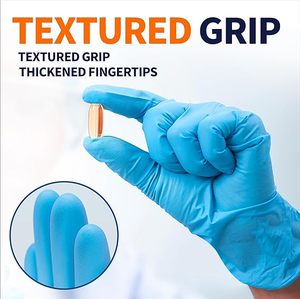Blue Synthetic Nitrile Gloves Latex Free Powder Free Chemical Resistance Cheap Exam Pure Hand Nitrile Gloves - Product Image 5