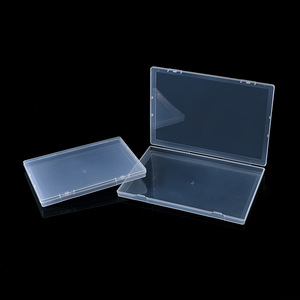Transparent Pp Plastic Storage Box Rectangle 15.6x11.3x1.7Cm With Lid For Jewelry Spare Parts Hardware Packaging - Product Image 3