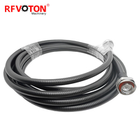 Kabel RF Kustom 6 Meter, Kabel Jumper Super Fleksibel 1/2 inci dengan Konektor 7/16 Din Male ke 7/16 Din Male