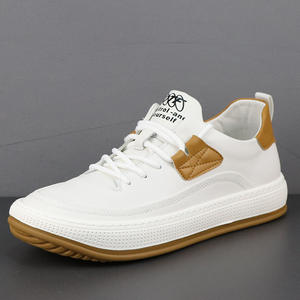 Black and <b>White</b> Color Genuine Leather Sneakers Man Low Top Leather Casuaal <b>Shoes</b> <b>for</b> <b>Men</b> - Product Image 2