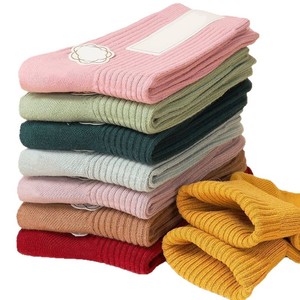 Women's Mid-Calf <b>Socks</b> Solid Color Retro Vertical Stripe Antibacterial Long <b>Socks</b> For Spring Autumn Zhuji Origin - Product Image 5