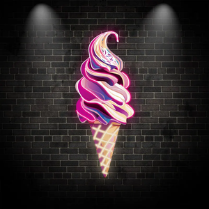 Decorazione a parete a Led insegna al Neon negozio logo aziendale insegna al Neon luce alimentare negozio di gelateria logo luce per pubblicità - Product Image 1