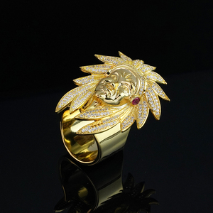 Anillo de Cóctel con Diseño de Circonia Cúbica, Fabricado por Fábrica de Joyería OEM, Unisex, Regalo para Fiestas, Diseños Egipcios, Anillo para Dedo, Puede Contener un Cigarro - Product Image 3