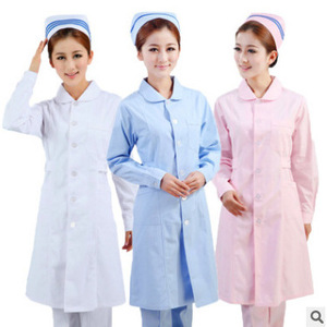 Uniformes d'infirmière à manches courtes en tissu polyester rose, bleu et blanc, anti-humidité, vêtements de travail pour femmes en milieu hospitalier - Product Image 2