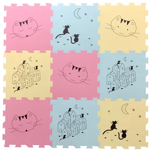 Manufacturer Sale Cute Children Square Interlinking Puzzle Mat Foam For Early Learning