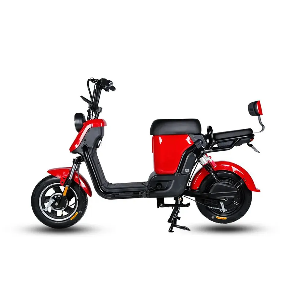 Desain baru EScooter 14 inci 500W Motor Ebike 48V 20ah LEAD-ACID baterai dewasa sepeda skuter listrik