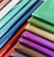 Tissu holographique écologique bio en stock RTS, imprimé feuille de néon brillante arc-en-ciel, polyester élasthanne, suède extensible occultant