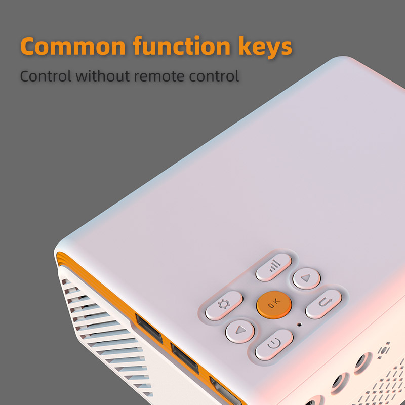 2022 new arrival E1 mirror wireless slim led high resolution multilingual home theater cinema education beamer projector