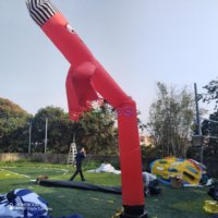 Gigantesque Danseur Aérien Gonflable Rouge en Forme de Crayon pour Événements Éducatifs et Publicitaires