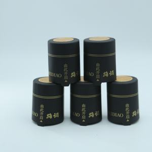 Hochwertige Schrumpfkapsel für Spirituosenflaschen, Maßgefertigte Schwarze Rotwein-Schrumpfkapsel, 30mm PVC-Wärmeschrumpfkapsel - Product Image 1