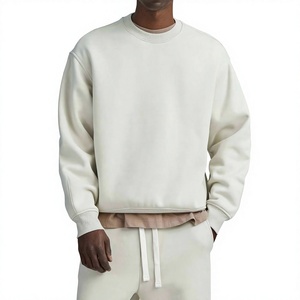 Sudadera de Cuello Redondo para Hombre, Corte Regular, Color Sólido, Informal, Tejida, 100% Algodón, para Otoño - Product Image 1