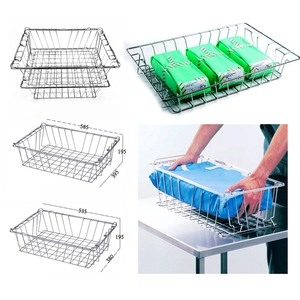 Cung cấp thép không gỉ lưới tiêu chuẩn giỏ cho khử trùng phòng net Stackable lưu trữ bóng rổ Hoop đục Hàn - Product Image 4