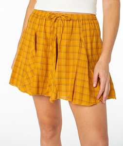 เดรสสั้นลายสก็อตสไตล์ชายหาดสำหรับผู้หญิง ป้องกันไฟฟ้าสถิต ผ้าฝ้าย 100% ทำมือ สไตล์ลำลอง พร้อมจีบเอวผูกเชือก ทรงหลวม - Product Image 6