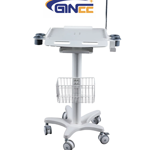 Ginee Medical Ajuste de altura Enfermería móvil Médico Laptop Stand <span class=keywords><strong>Doctor</strong></span> Workstation Trolley <span class=keywords><strong>Computer</strong></span> Cart Medical - Product Image 1