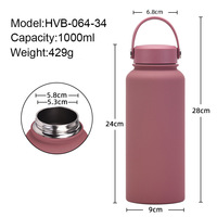 Bouteille d'eau personnalisée avec logo personnalisé bouilloire isolée de 32oz avec bouchon en paille bouchon avec bec verseur double vide en acier inoxydable sport cadeau vierge