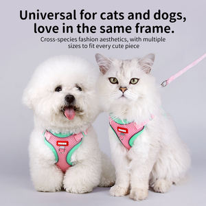 Grosir murah garis reflektif bersirkulasi Harness dan tali anjing kecil - Product Image 2