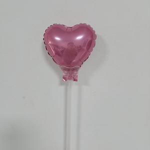 <span class=keywords><strong>Palloncini</strong></span> in Mylar CYmylar da 5 Pollici a Forma di Cuore <span class=keywords><strong>e</strong></span> Stella con Supporto <span class=keywords><strong>e</strong></span> Bastoncino, Decorazione per Torte, <span class=keywords><strong>Palloncini</strong></span> in Foil per Feste di Compleanno - Product Image 4
