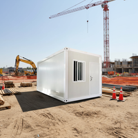 Maison conteneur modulaire préfabriquée en acier galvanisé, compacte et portable, avec toilettes