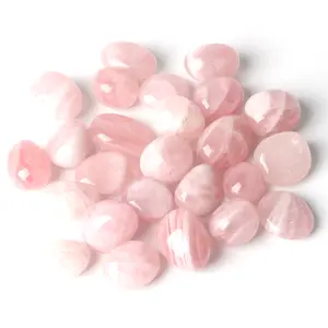 Atacado natural rosa cascalho de quartzo rosa pedra para a coleção