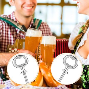 Металлическая открывалка для бутылок, пустая плоская открывалка для бутылок из нержавеющей стали, набор вставок, резьбовой Пивной инструмент для бара, для ремесла по дереву - Product Image 6