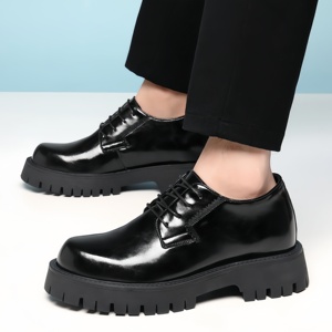 Chaussures habillées Oxford <span class=keywords><strong>style</strong></span> <span class=keywords><strong>italien</strong></span> pour hommes, en cuir véritable, respirantes, rehaussantes, pointures 38-47, pour l'automne – Meilleures ventes - Product Image 3