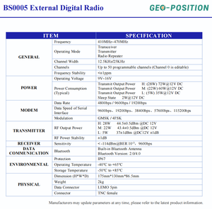 วิทยุในตัว 5W รุ่น MR4010 เครื่องมือสำรวจที่ดินระยะไกล 15 กิโลเมตร GNSS RTK - Product Image 1