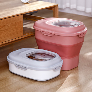 Thức ăn vật nuôi lưu trữ Thùng 25L công suất lớn gấp hộp lưu trữ chống ẩm niêm phong cho chó mèo hình chữ nhật nhựa - Product Image 5