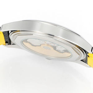 Montre de luxe populaire pour homme, automatique, style sport et habillé, cadran avec accents jaunes, chiffres lumineux, boîtier en acier inoxydable - Product Image 4