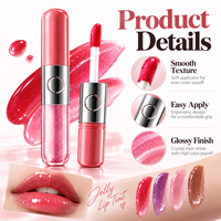 RTS Rouge à lèvres et brillant à lèvres double embout 5+5ml 2-en-1 Velours Mat Scintillant 4 Teintes Faible MOQ 2 pièces Vente en gros Logo personnalisé