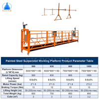 Plataforma de Andamio Suspendido ZLP800 de 800 kg, Pintada, para Limpieza de Ventanas, de Acero