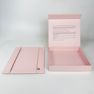 Caja de Regalo Magnética Plegable Rosa de Lujo con Impresión Personalizada para Empaque de Ropa, en Oferta - Product Image 1