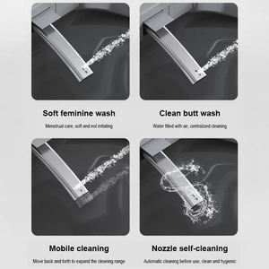 ห้องน้ำหินอ่อนสีชมพูสุดฮอตห้องน้ำอัจฉริยะเซรามิกอัตโนมัติห้องน้ำอัจฉริยะหนึ่งชิ้นสำหรับห้องน้ำโรงแรม - Product Image 3