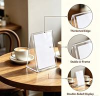 Support de menu en acrylique transparent sur mesure, livraison rapide, bords polis lisses, base stable, fabrication directe usine