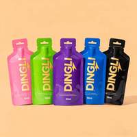 Sachets plats personnalisés imprimés de 5 ml, 10 ml, 20 ml, 40 ml pour gel énergétique, liquides, emballage de sachets de nutrition sportive, boisson en sachet