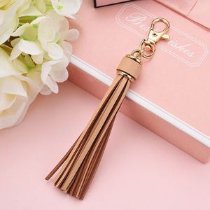 Hot Sale 15cm Long Tassel Keychains PU Leather Keychain Tassels for Woman DIY Pendant <b>Accessories</b> Car Bag Wallet <b>Key</b> Decoration - Product Image 6