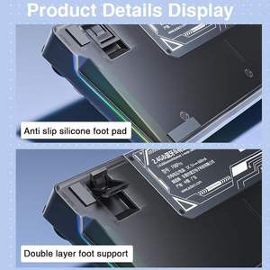 AULA F98 Pro Wireless Mechanical <b>Keyboard</b> with Transparent Keycaps, Hot Swap, Pre-lubricated Linear Switches, Gaming <b>Keyboard</b> - Product Image 2