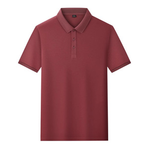 Polo uni en polyester, anti-humidité, à manches courtes, pour usage quotidien - Product Image 1