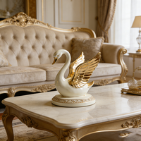 Ornements d'intérieur élégants pour la maison, artisanat en résine, statue personnalisée, figurine, décoration de mariage, cygne romantique