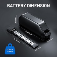 بطارية دراجة كهربائية 52 فولت AJ DP-7-21700، 25 أمبير في الساعة، ليثيوم أيون، خلايا سامسونج 21700، مع نظام حماية BMS مدمج 50 أمبير للدراجات الكهربائية ذات الإطارات العريضة