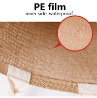 BESTELLA sacs de jute naturel écologique réutilisable lin toile de jute plage épicerie Jute toile de jute sac fourre-tout Logo personnalisé