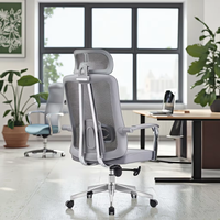 Chaise ergonomique moderne réglable en tissu maillé avec cadre en plastique, garantie 3 ans, échantillon gratuit, chaise en maille économique, pivotante à 3 positions avec verrouillage