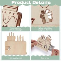 Tailai cadeau d'anniversaire bois créatif cadeau d'anniversaire carte d'anniversaire en bois Art artisanat