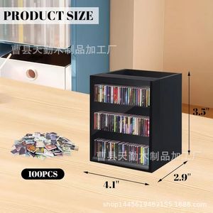 Étagère de rangement en bois, mini bibliothèque créative transfrontalière pour bureau à domicile, nouvelle étagère en bois massif deux-en-un et porte-stylos - Product Image 2