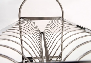 Estante para platos de diseño moderno para gabinete Estante para especias de acero inoxidable y metal cromado Estante para platos de almacenamiento de <span class=keywords><strong>cocina</strong></span> - Product Image 5