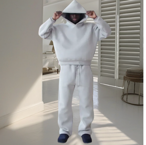 Survêtement Baggy 100% coton Ensemble 2 pièces pour hommes Ensemble sweat à capuche et pantalon de survêtement 500 GSM Survêtement surdimensionné Survêtements personnalisés pour hommes - Product Image 3