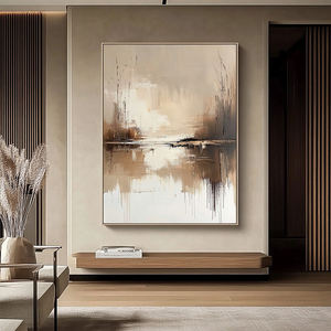 Toile neutre en <span class=keywords><strong>acrylique</strong></span> dessiné à la main <span class=keywords><strong>peinture</strong></span> abstraite murale pour le salon - Product Image 5