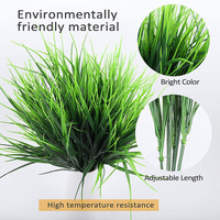 Herbe artificielle à 7 volets en plastique fleur printemps herbe plante mur plante verte bijoux cloison fleur jardinage décoration